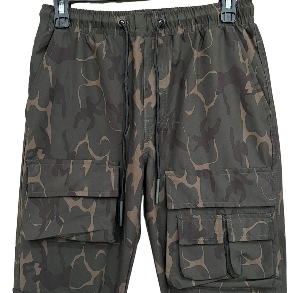 American Stitch Cargo Jogger Pants Men's Small Camo Green with Drawstring NWOT! - Picture 4 of 9